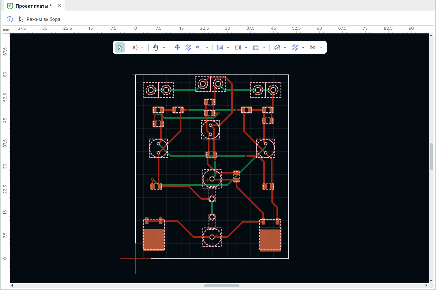 Рис. 6 Результат автотрассировки