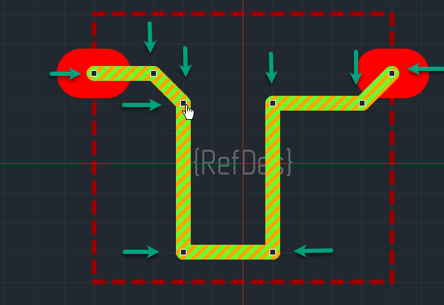 Рис. 1 Характерные точки трека