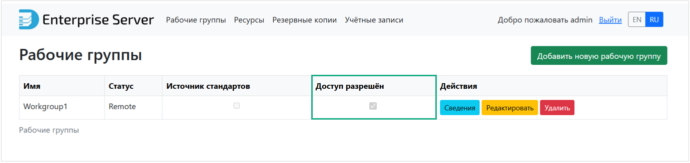 Рис. 3 Доступ разрешен