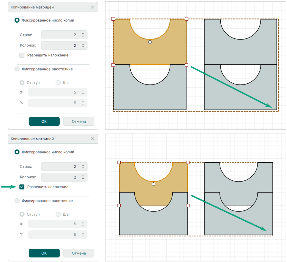 Рис. 4 Размещение фиксированного числа копий