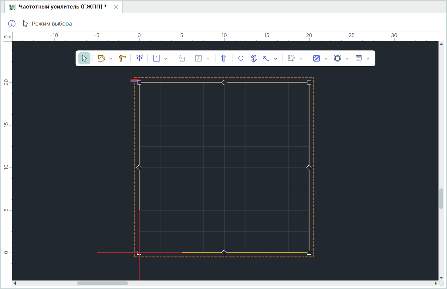 Рис. 3 Контур платы
