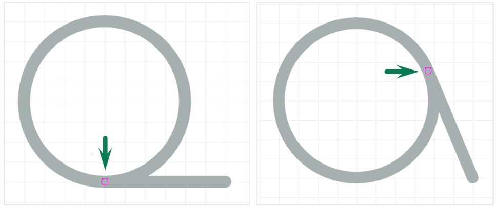 Рис. 2 Несколько точек привязки «Касательная»