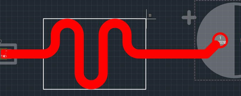 Рис. 2 Область размещения меандра