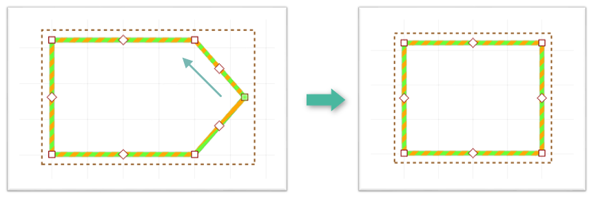 Рис. 4 Объединение вершин объекта