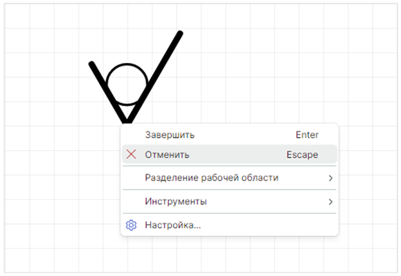 Рис. 2 Отмена размещения