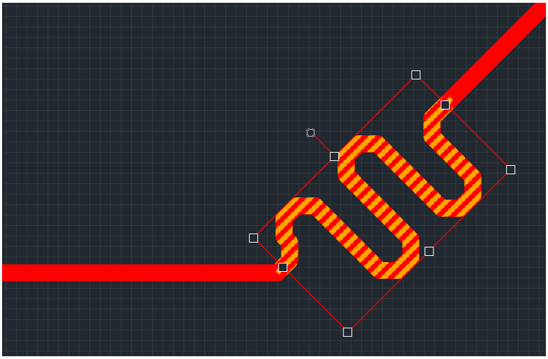 Рис. 2 Перемещение меандра по треку