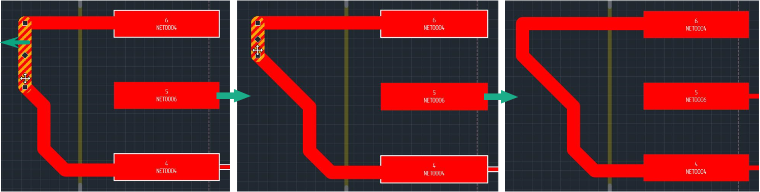 Рис. 1 Перемещение сегмента трека