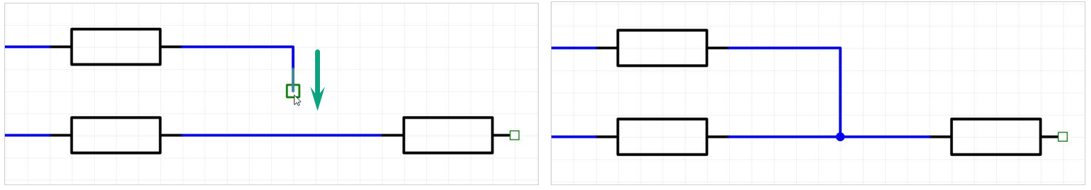 Рис. 2 Подключения свободного окончания проводника к другой цепи