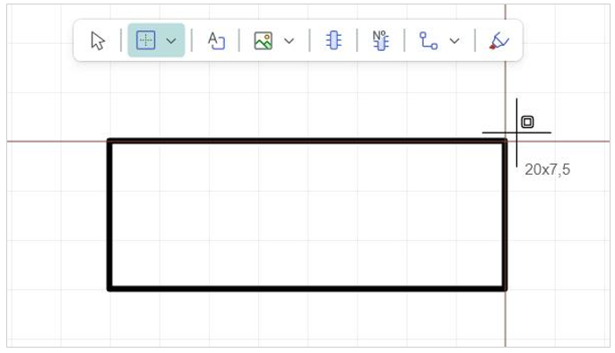 Рис. 2 Построение прямоугольника
