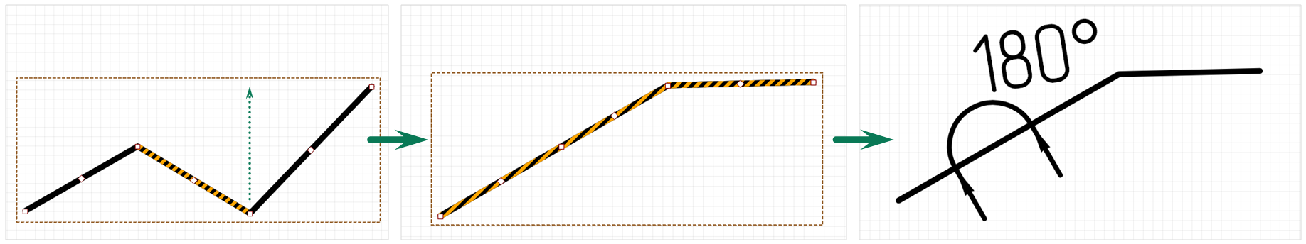 Рис. 1 Тип привязки «Продолжение»
