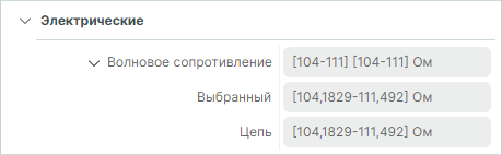 Рис. 1 Диапазоны значений волнового сопротивления