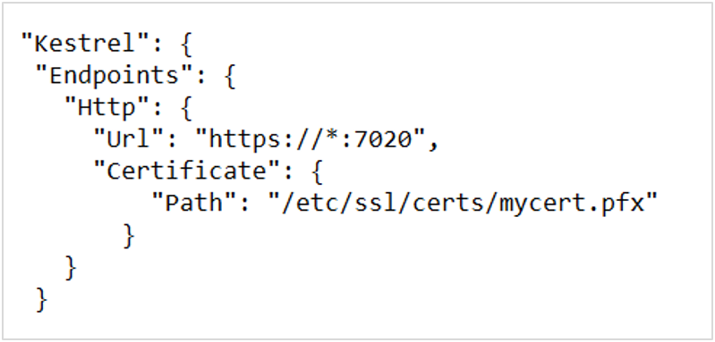 Рис. 2 Настройка конечной точки