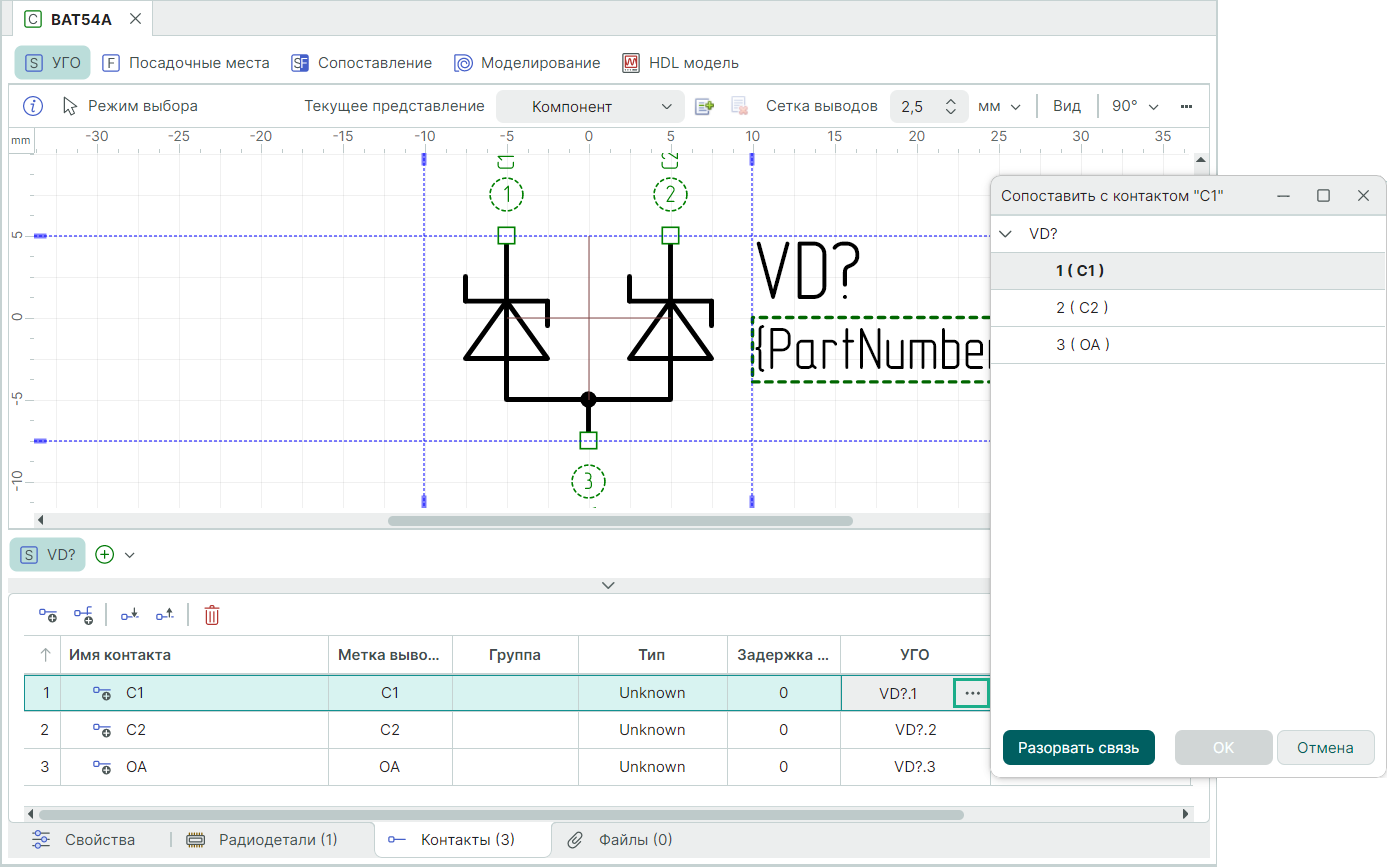 Рис. 2 Столбец «УГО»