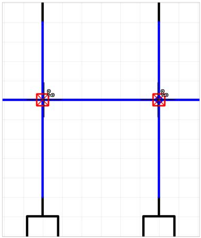 Рис. 11 Точки, запрещенные для начала размещения цепи