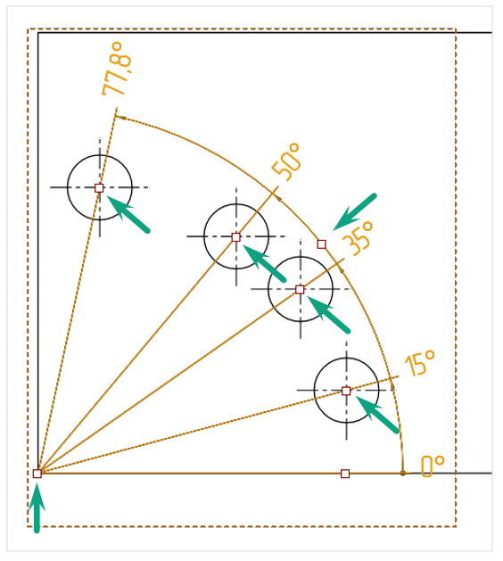 Рис. 4 Точки редактирования