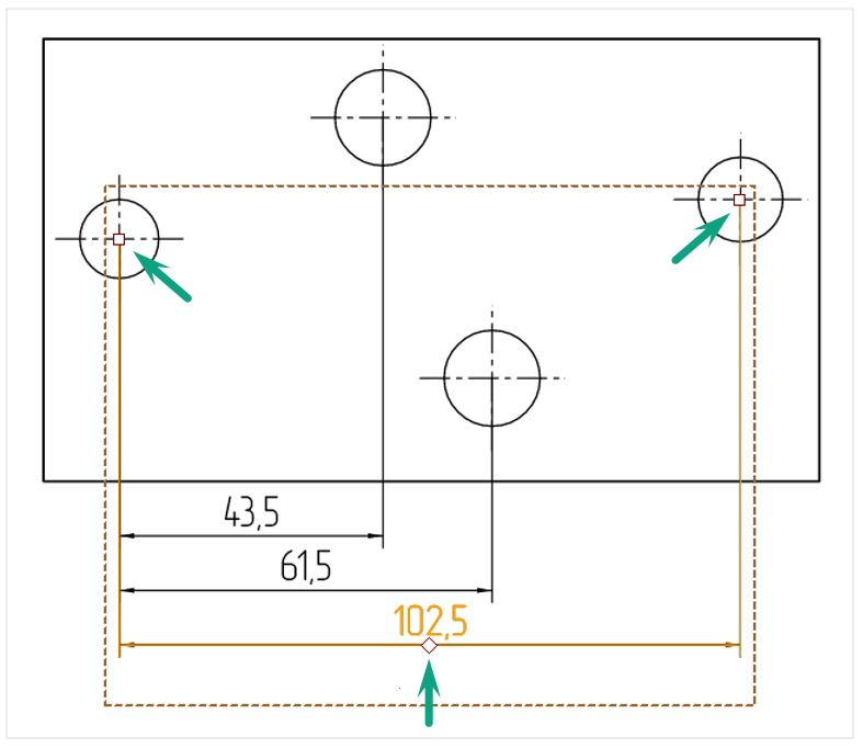Рис. 4 Точки редактирования