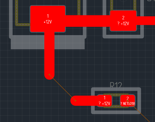 Рис. 2 Линия соединения после удаления сегмента трека