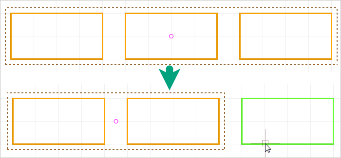 Рис. 2 Удаление объекта из группы выбранных с помощью клавиши «Ctrl»