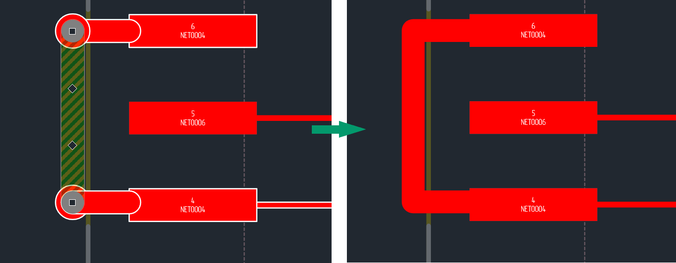 Рис. 3 Удаление ПО при подключении к нему треков на одном слое