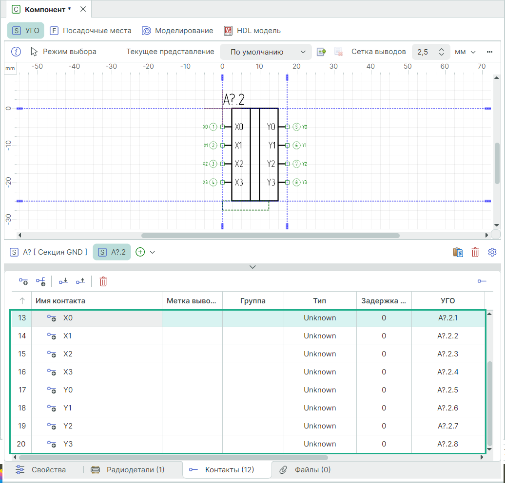 Рис. 8 УГО, созданное с помощью мастера создания УГО