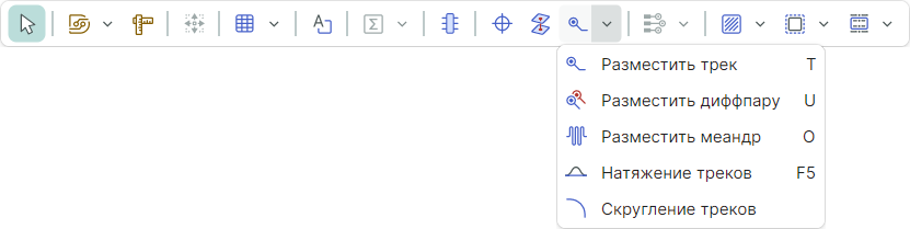 Рис. 2 Встроенная панель редактора платы