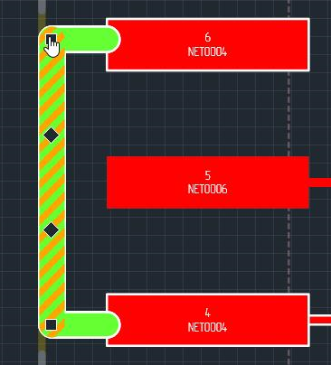 Рис. 1 Курсор при перемещении конечной точки сегмента