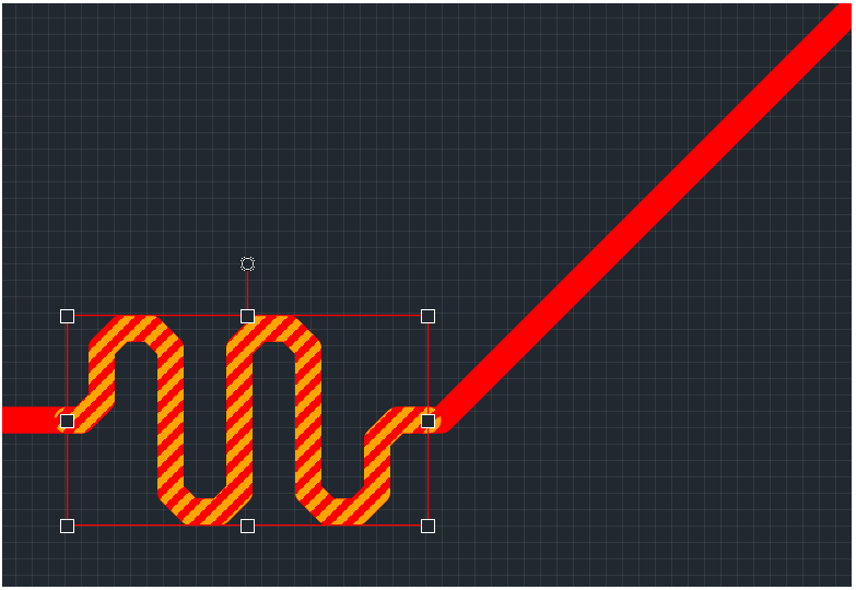 Рис. 1 Выделенный меандр на проводнике