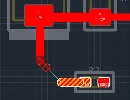 Рис. 1 Завершение трека с удаленными сегментами