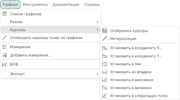 Рис. 1 Команды работы с курсорами